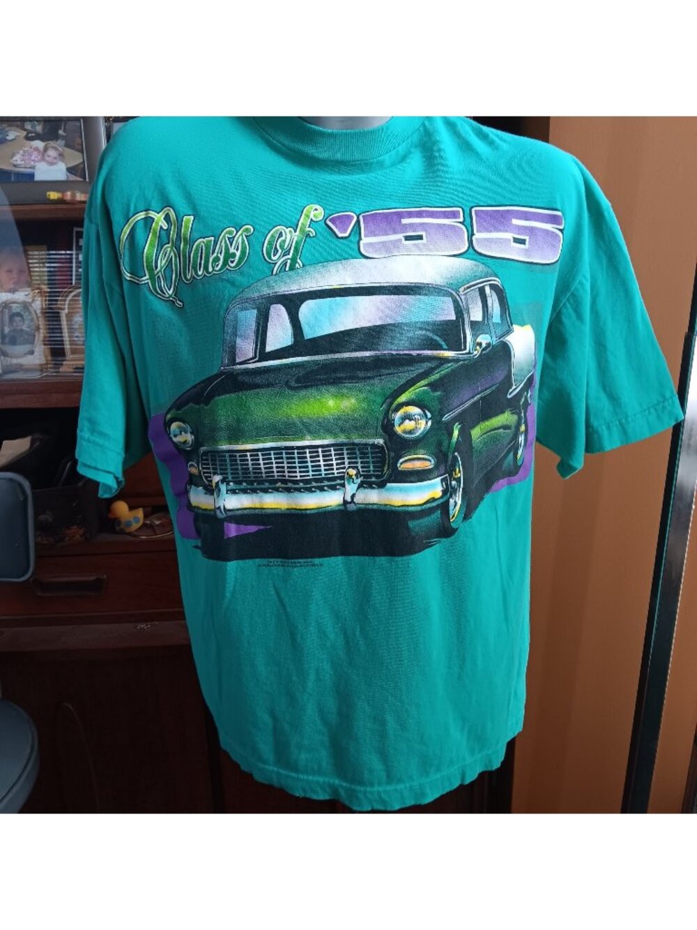 Rockabilly Auto Club Vintage XL T-shirt 1990's AOP Warner Bros "Class Of 55"